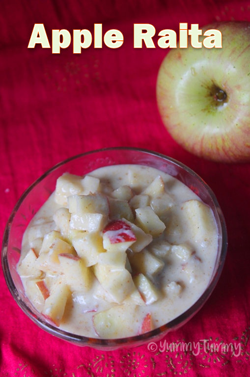 Apple Raita Recipe - Apple Yogurt Recipe - Yummy Tummy