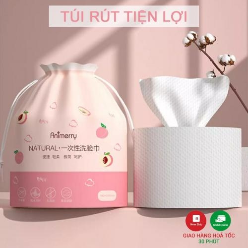 Khăn lau mặt khô đa năng dùng 1 lần mềm mại đa năng Animerry, khăn tẩy trang