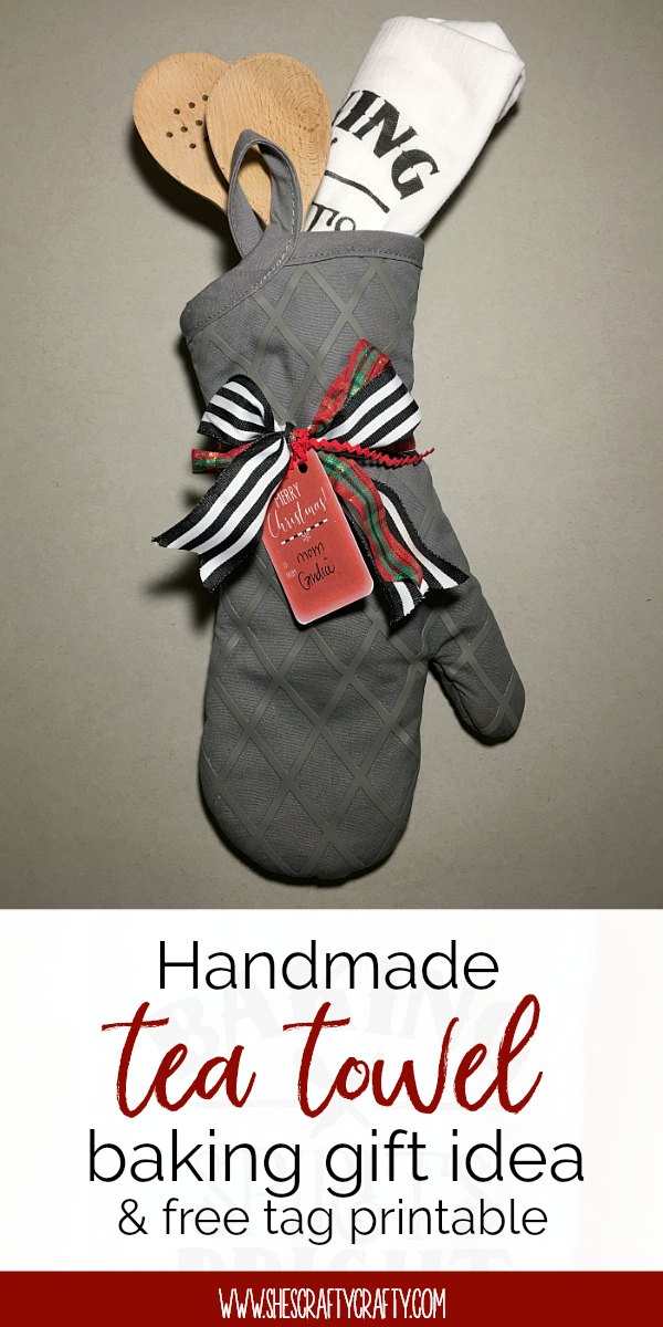She's crafty Handmade tea towel and baking gift idea