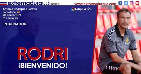 Oficial: Extremadura, Rodri es el nuevo entrenador