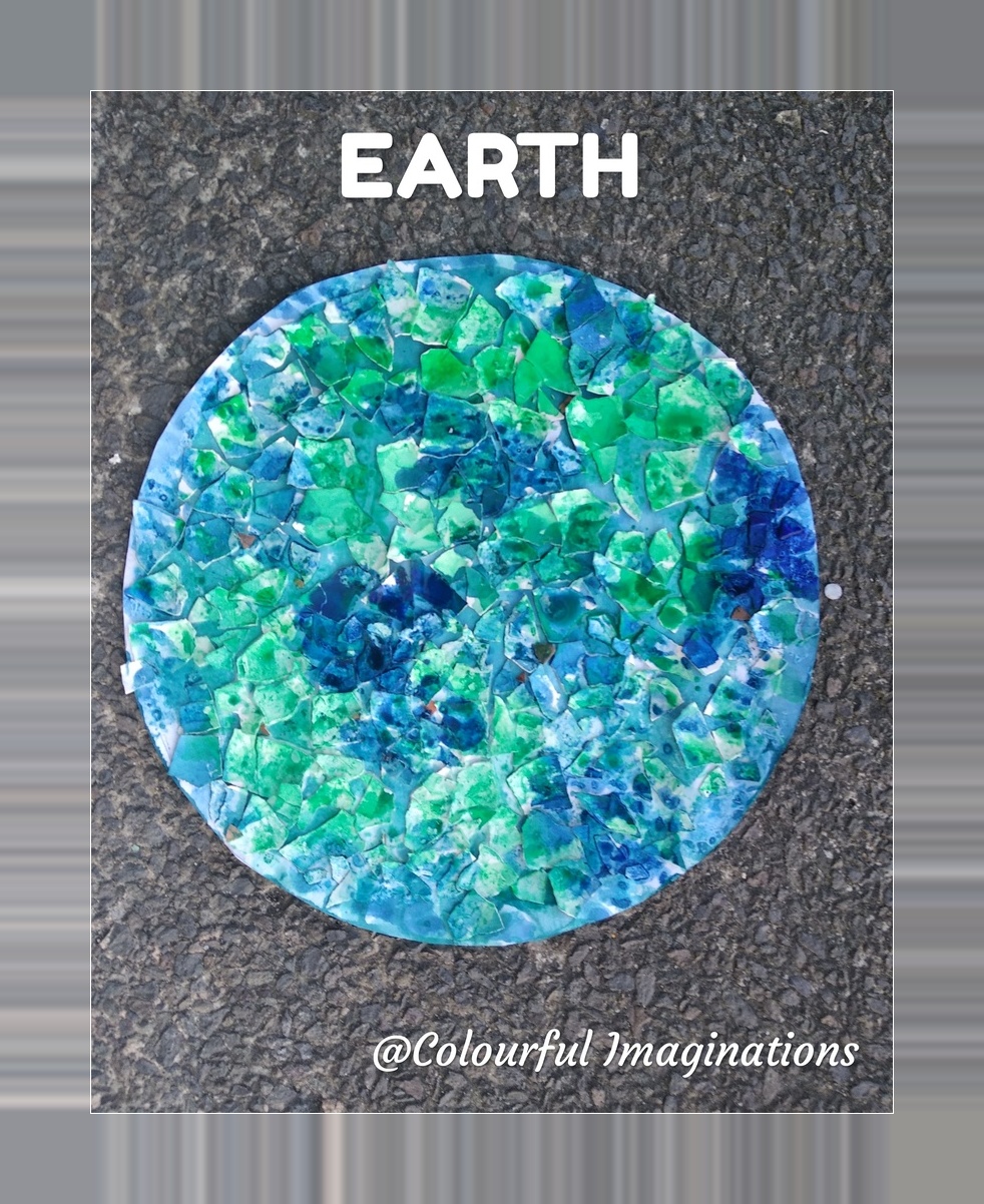 COLOURFUL IMAGINATIONS !!!!!!! EGG SHELL EARTH / MOSAIC ART