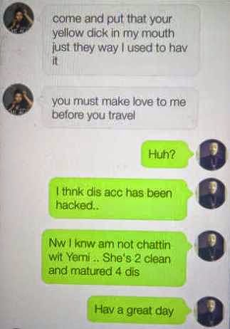 1 Lol! See what hackers sent to Phyno via Yemi Alade's account