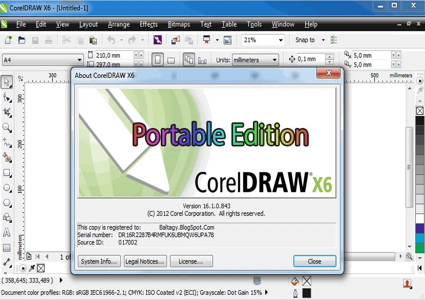 Free Download CorelDraw Portable X6