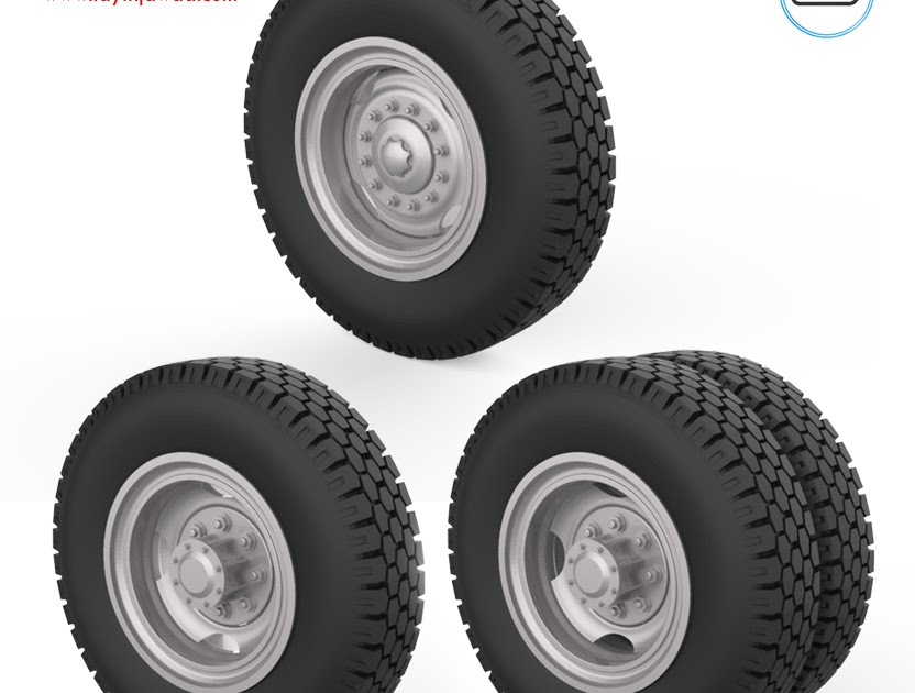 Truck wheels Scale 132 3D Printing Model Layth Jawad
