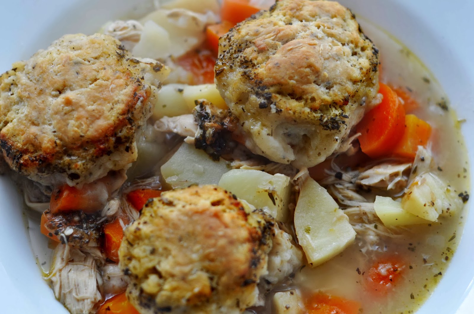 Simple Food Chicken Stew with Herby Dumplings