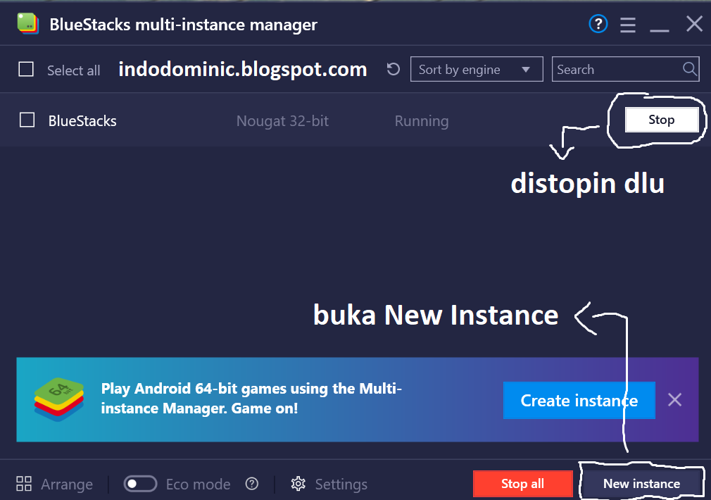 Buka New Instance Bluestacks Buka New Instance Bluestacks