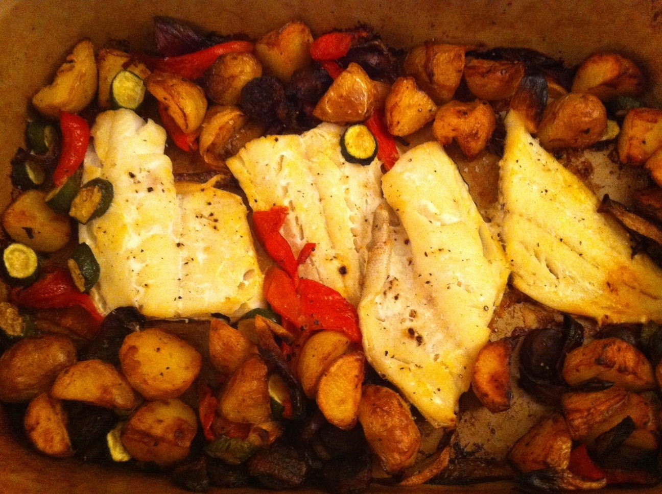 Eat Healthy But Tasty Tray Baked Haddock with Chorizo & Potatoes