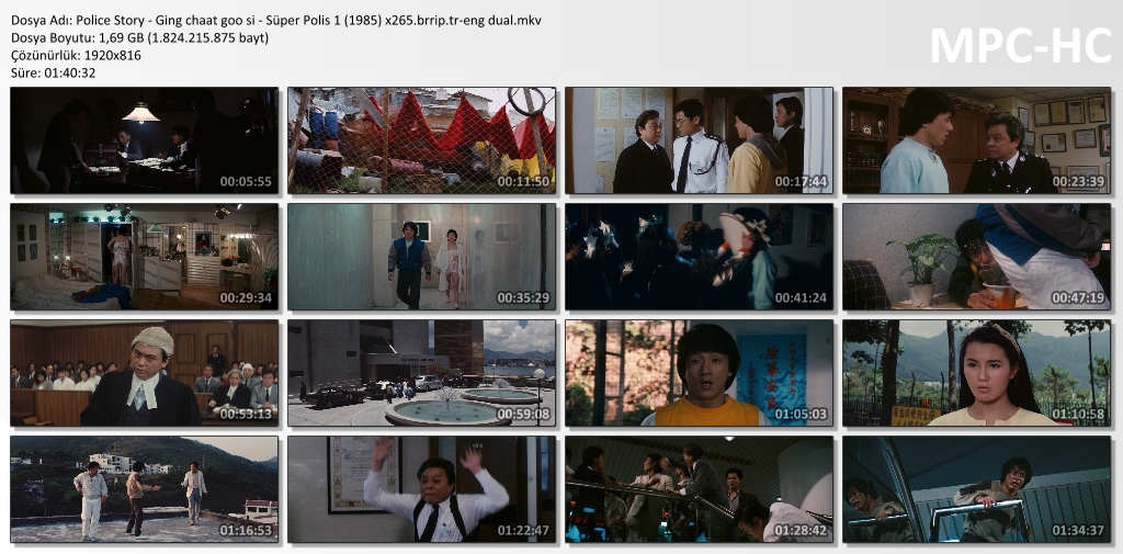 Süper Polis 1 - Police Story - Ging chaat goo si (1985) 1080p.brrip.x265.tr-en dual 4