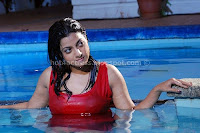 Wet, Keerthi, Chawla, Cleavage, and, thigh