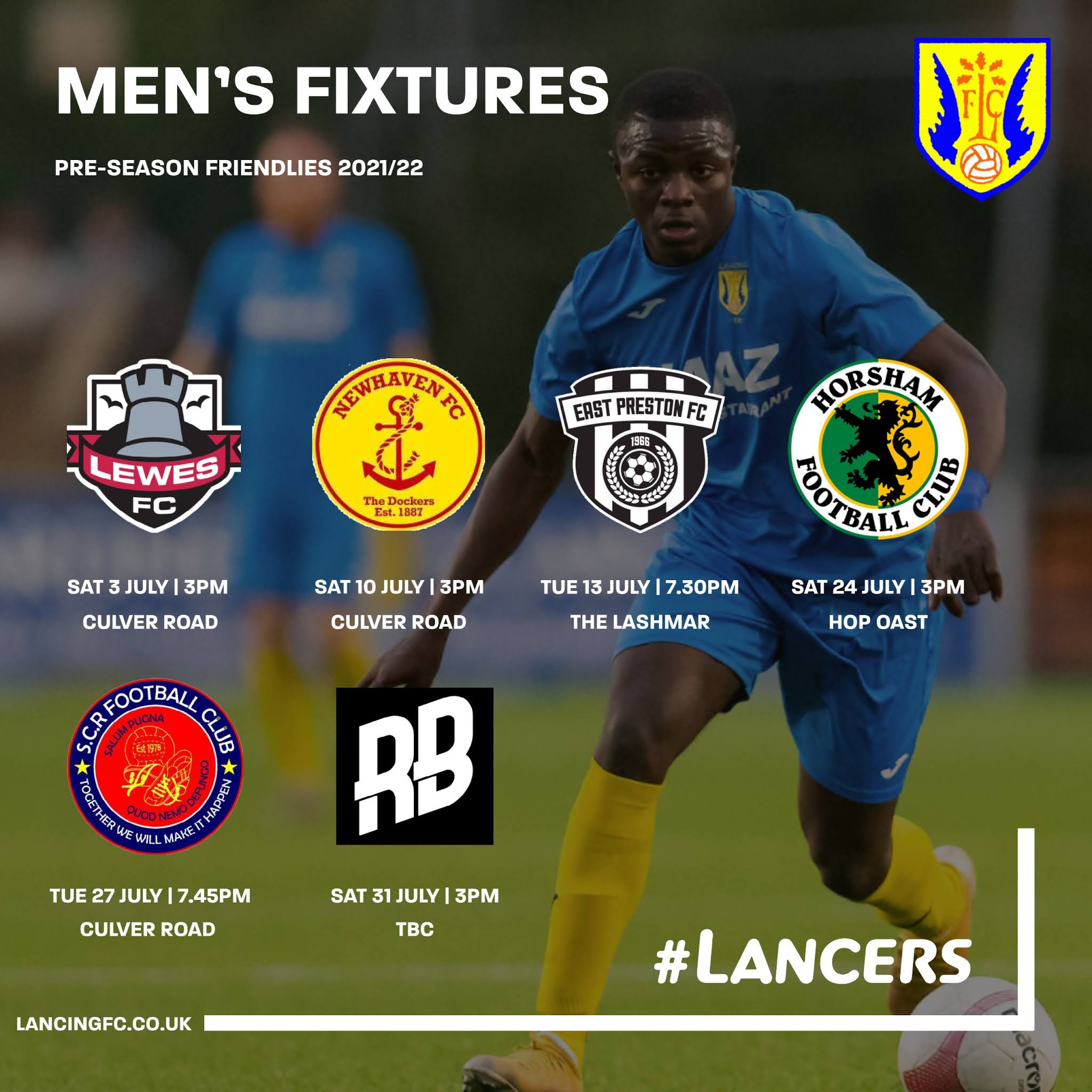 The Cold End LANCING FC PRESEASON FIXTURES