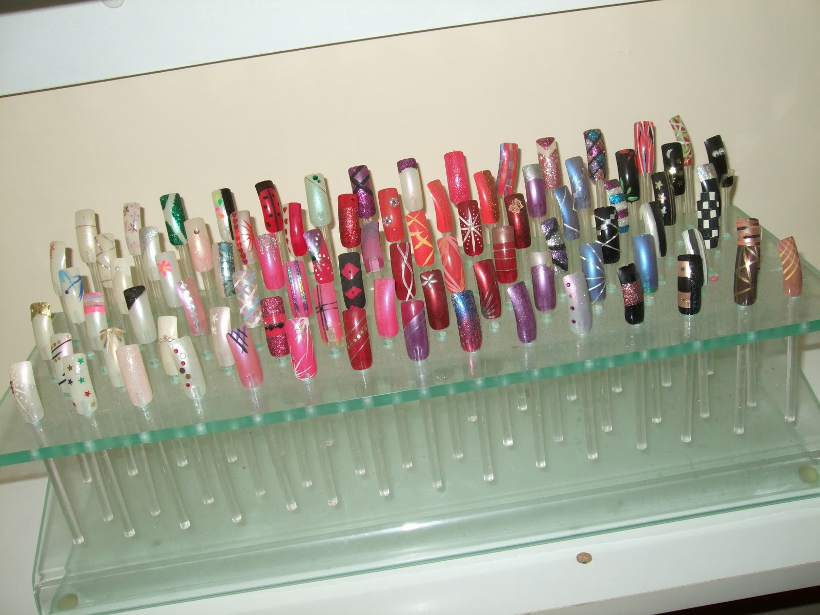 4. Clear Nail Art Display Case - wide 5