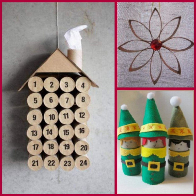 DIY And Household Tips 3 Christmas Crafts Using Empty Paper Towel And Toilet Paper Rolls