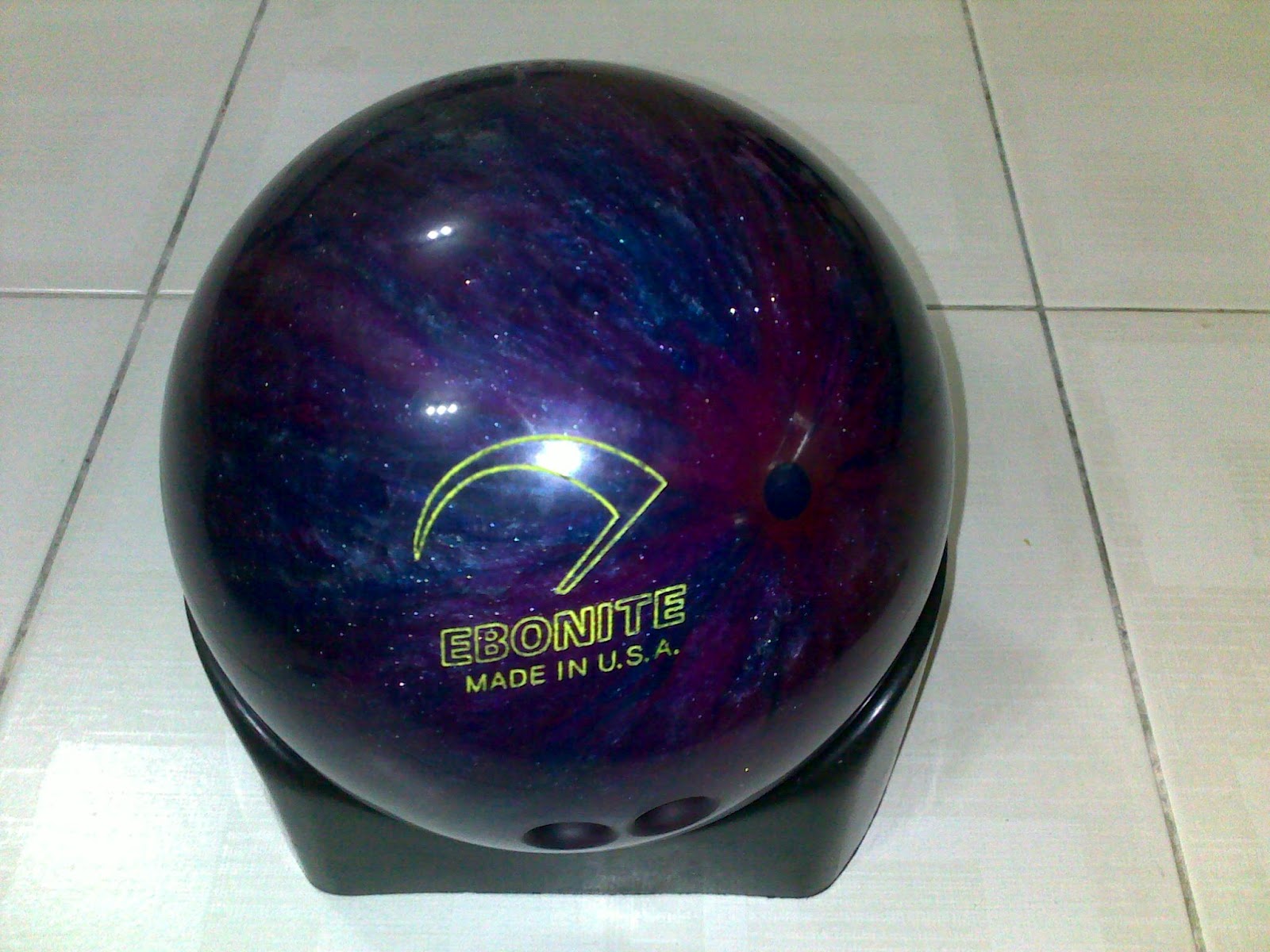 Boule De Bowling Ebonite Maxim - Bleue - Avec Sac - Environ 6 Kg (13 Lbs) - Vintage 73 JAN