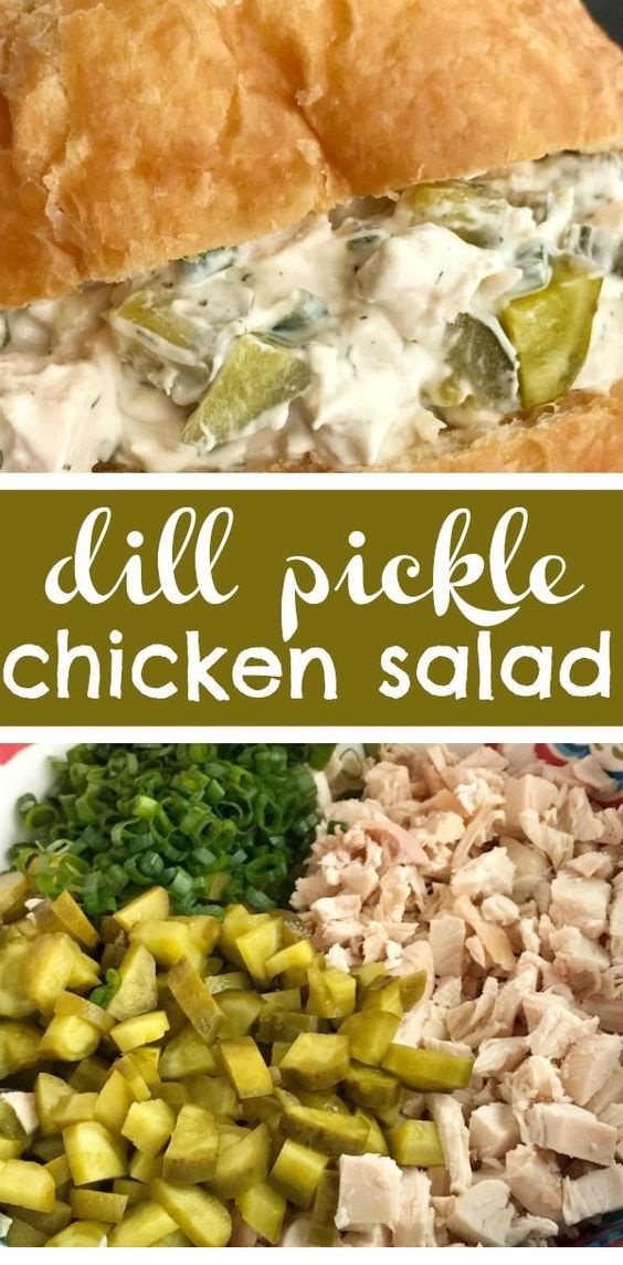 Dill Pickle Chicken Salad Sandwiches