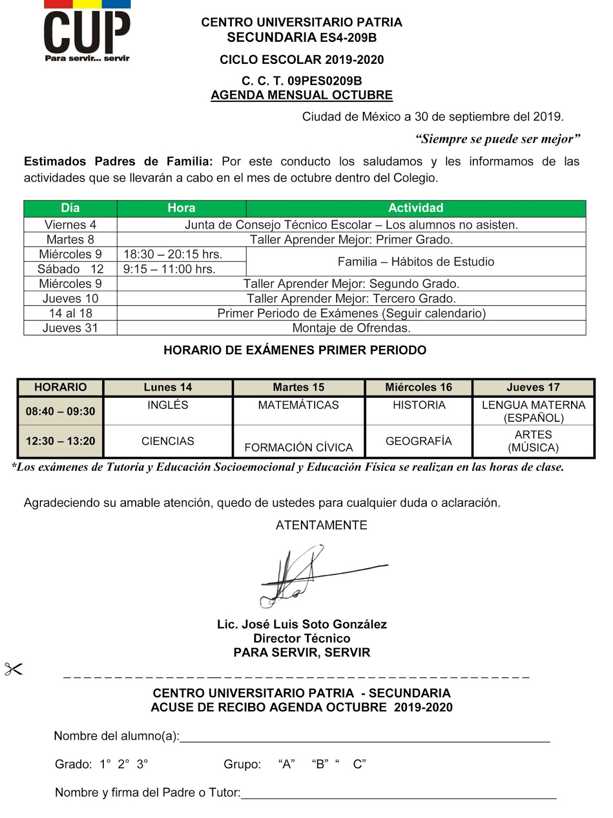 Calendario Octubre 2019 Para Imprimir Mexico