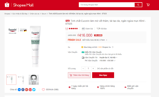 Gia eucerin pro acne solution