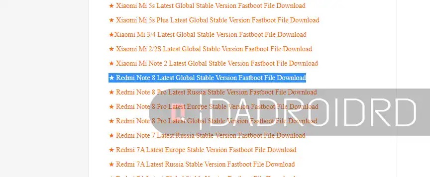 Cara Flash Redmi Note 8 Ginkgo Dengan Cara Resmi Dadroidrd