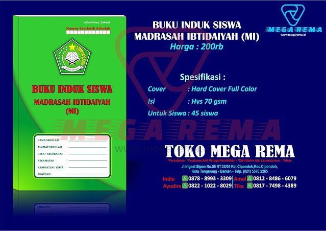 Buku Induk Siswa MI Kurikulum 2013,Buku induk Siswa Madrasah Ibtidaiyah (MI),Buku Induk Siswa MI,Buku Induk MI,jual Buku Induk MI,harga Buku Induk MI,grosir Buku Induk MI,buku administrasi sekolah,katalog Buku Induk MI,brosur Buku Induk MI