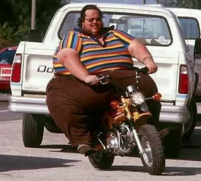 Fat Ass On Motorcycle 89