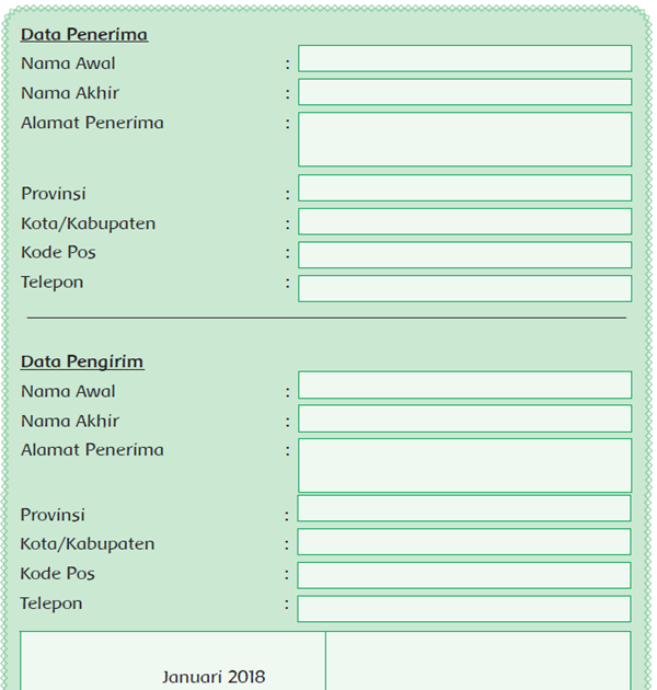 DUNIA BELAJAR Formulir Pengiriman barang dan Formulir Ujian