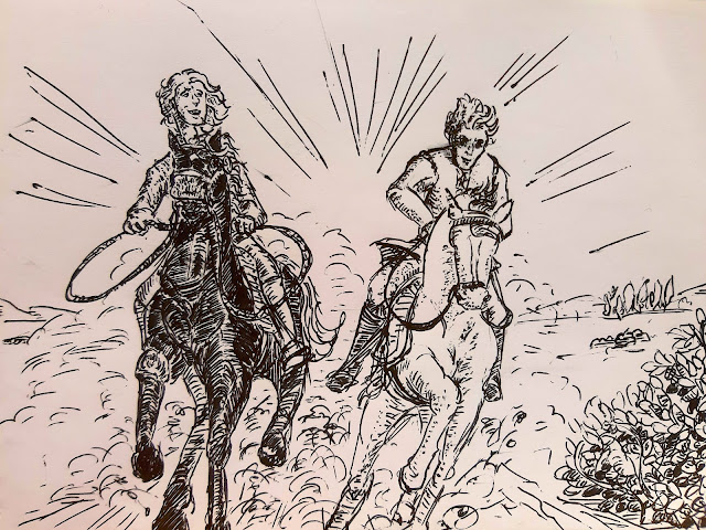 Carrera a caballo de Edward y Olivier