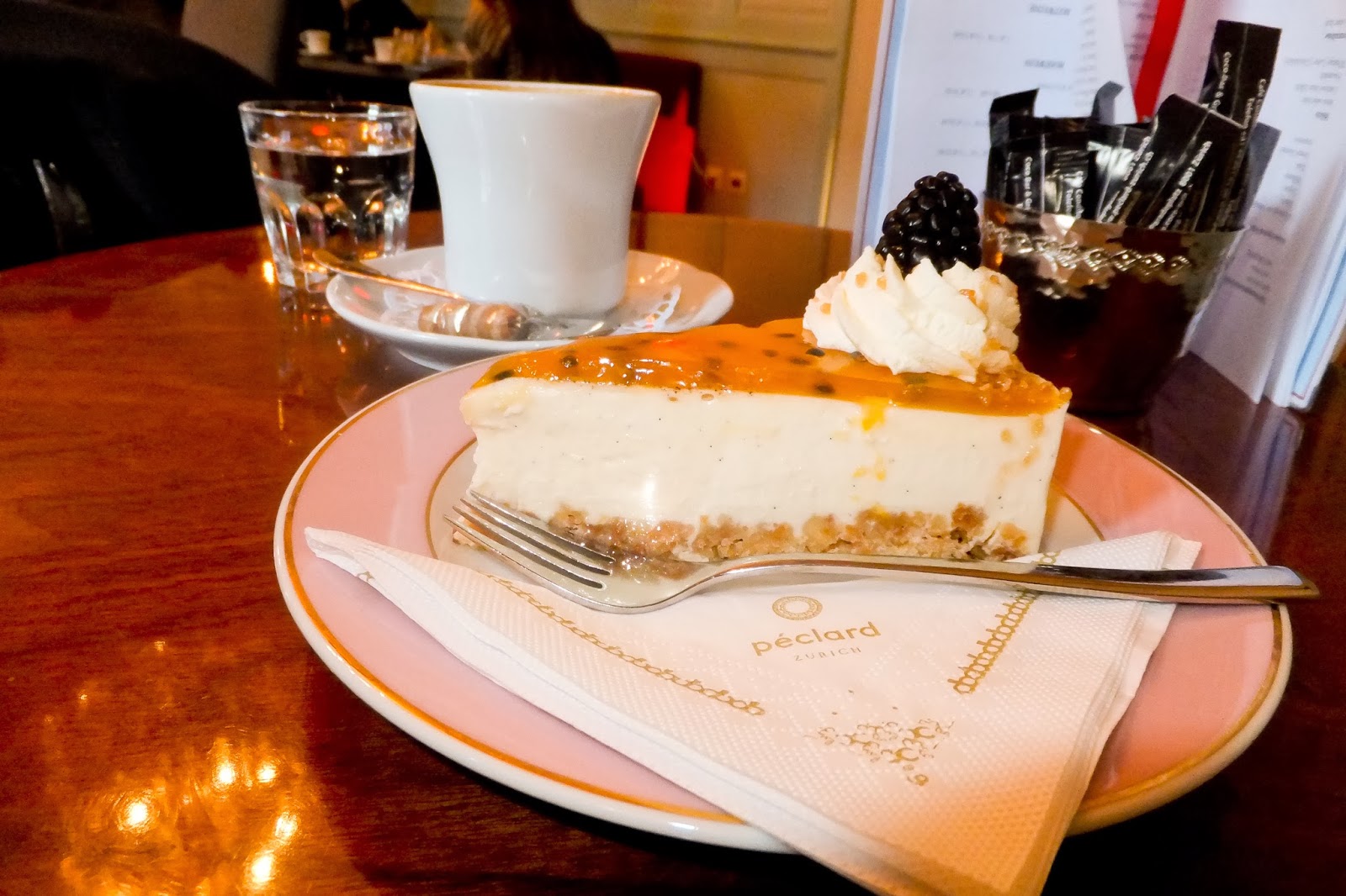The Homesick Potter Passionfruit cheesecake at Cafe Schober in Zürich