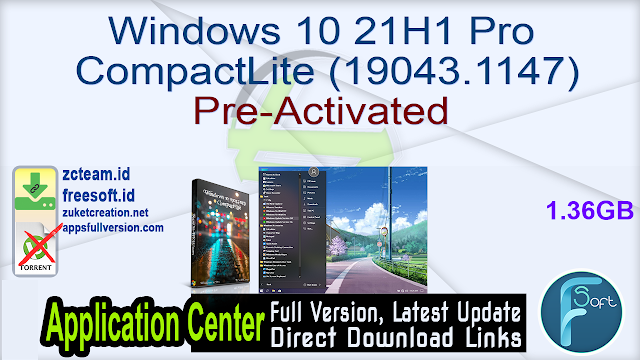 Windows 10 21H1 Pro CompactLite (19043.1147) Pre-Activated_ ZcTeam.id