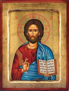 Christ Pantocrator Hand-Painted Greek Orthodox Icon
