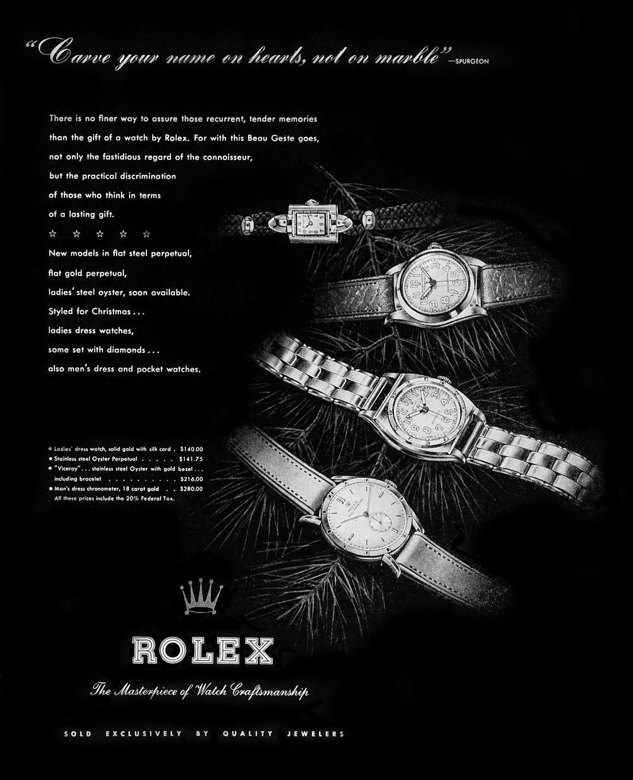 next world war ii rolex christmas ad you can see that rolex is ...