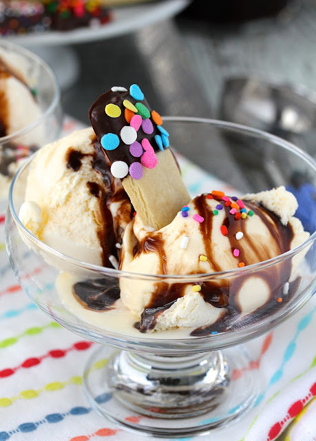 Chocolate Sundae Shortbread Cookies