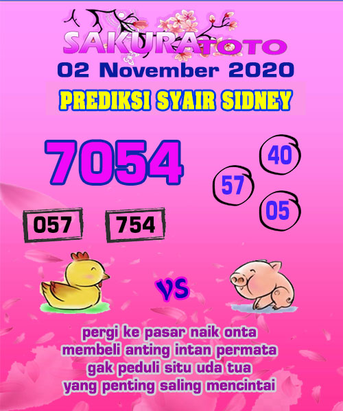 Syair Sidney Hari Ini Ini Senin 02112020 Syair SGP Hari Ini
