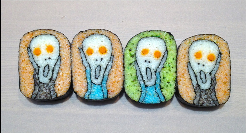 edvard munch the scream sushi