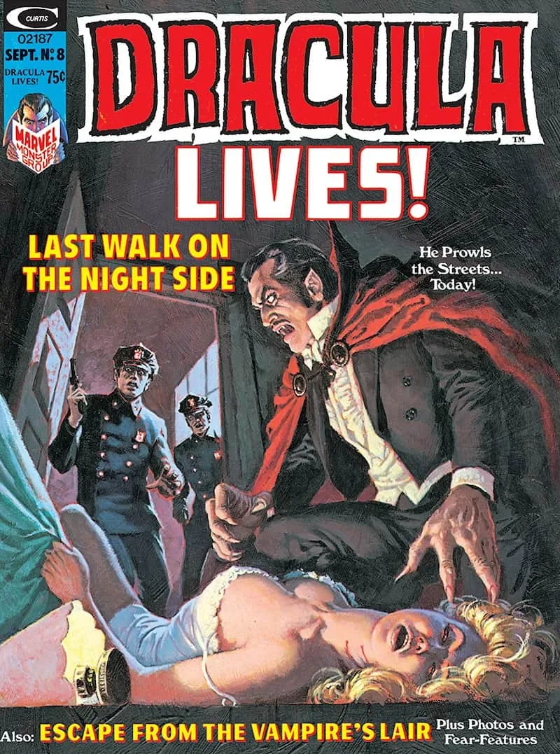 Dracula Lives! #8, portada de Luis Domínguez