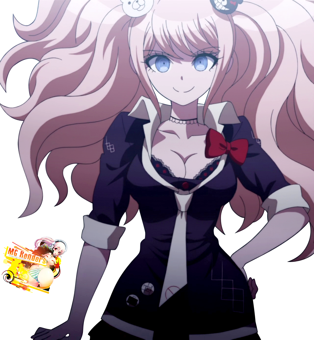 Enoshima Junko Render - Anime - PNG Image (Without background)