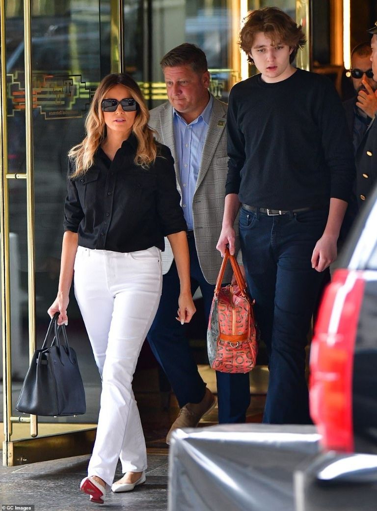 Giant! Barron Trump is captured in Manhattan and he is taller than ever