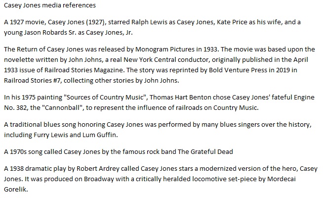 Casey Jones media references