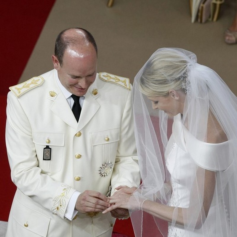 Royal wedding: Prince Albert and Charlene Wittstock.