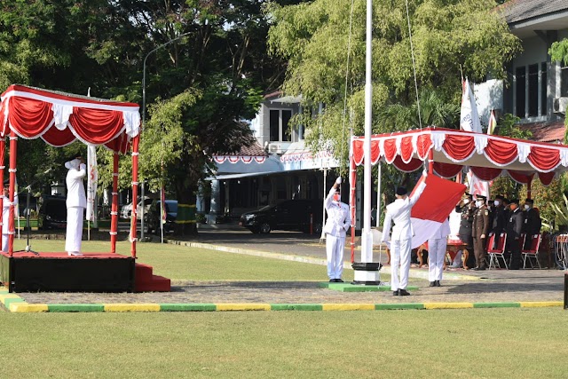 Upacara Peringatan HUT RI Ke-76 Kabupaten Demak Dilaksanakan Secara Terbatas