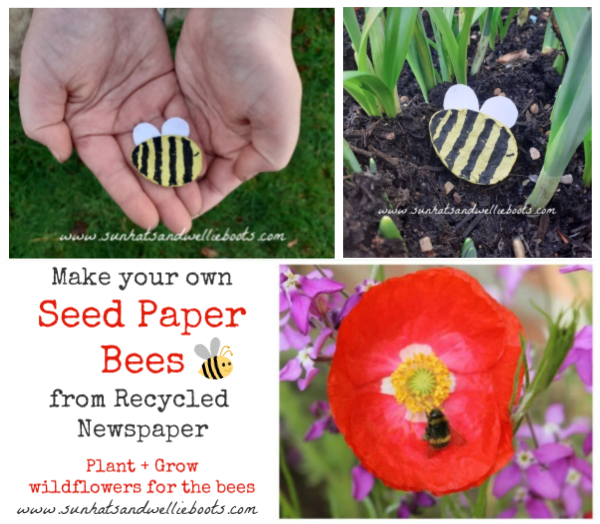 Sun Hats & Wellie Boots: DIY Seed Paper Hearts - Plant & Grow Wildflowers  for the Bees