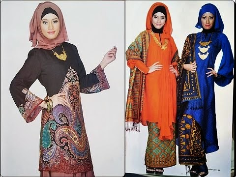  Model  baju  batik  untuk orang  gemuk  kerja kantor muslim 
