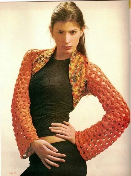 bolero circular ganchillo, patrones crochet, moda femenina tejida