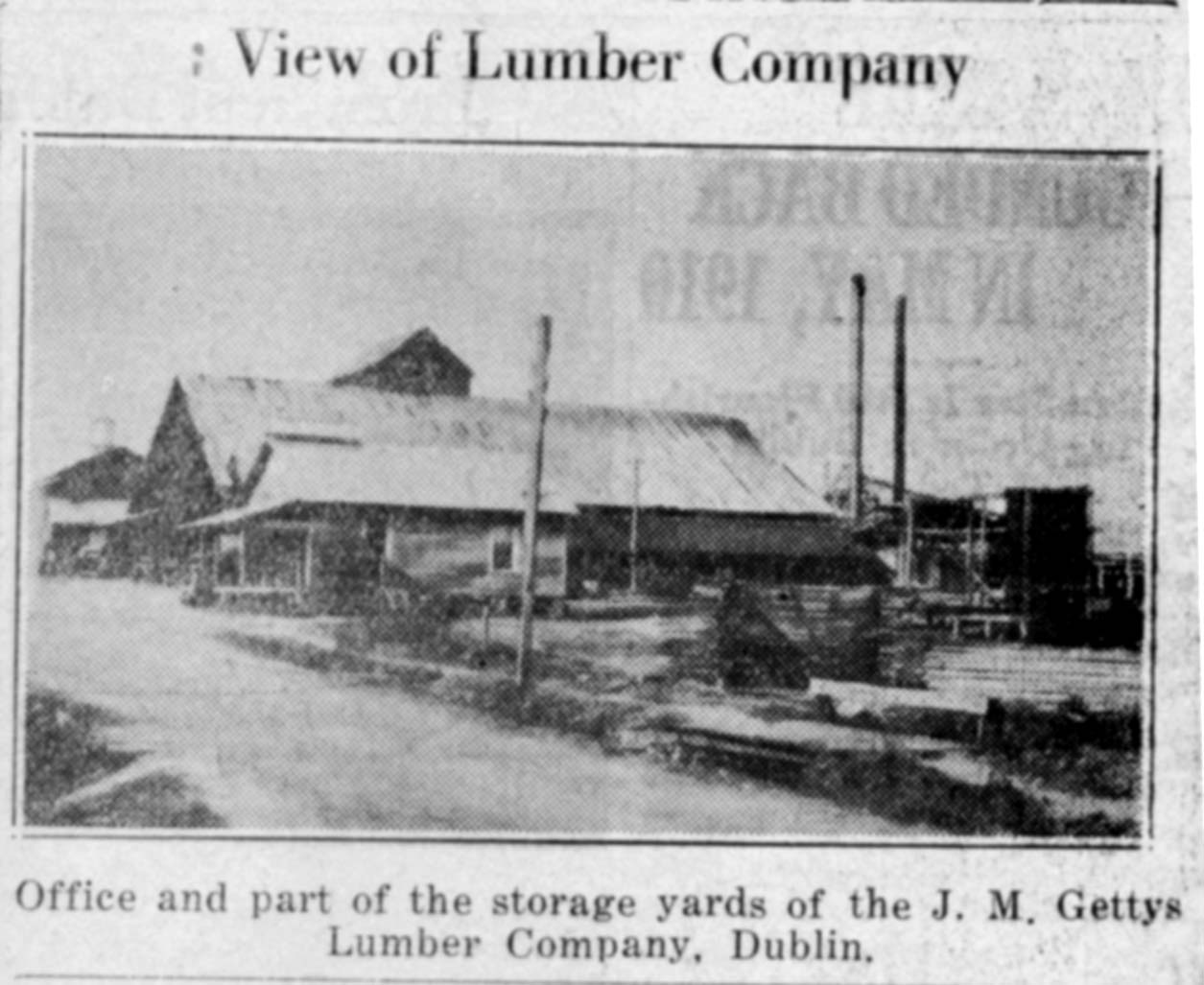 IMAGES OF OUR PAST J.M. GETTYS LUMBER YARD SOUTHEASTERN EDGE OF