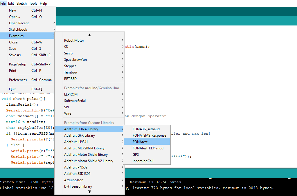 Kontrol Arduino+SIM800L via SMS ARDUCODING