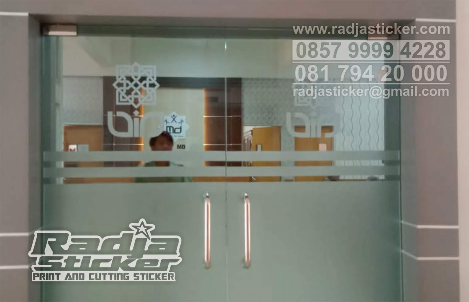 Sandblast Kaca Kantor Sandblast Kaca Jendela Stiker Kaca Sandblast Radja Sticker