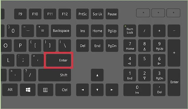 طريقة الضغط على زر Enter على لوحة المفاتيح طريقة الضغط على زر Enter على لوحة المفاتيح