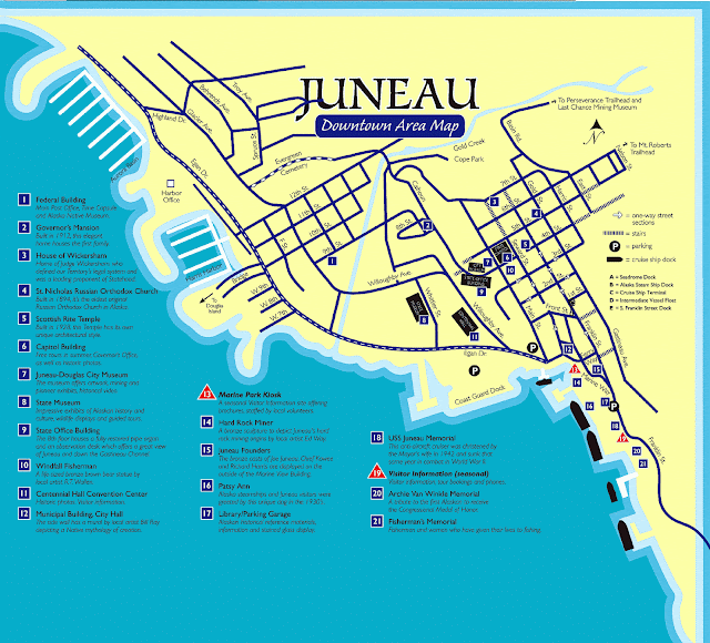 Juneau map - Alaska