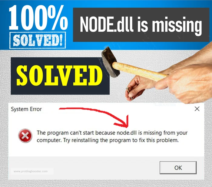 Fixing NODE.dll is missing on Windows Fixing NODE.dll is missing on Windows