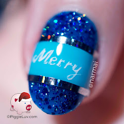 christmas nail freehand