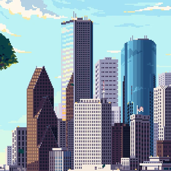 Pixel Art City Animated Wallpaper Engine