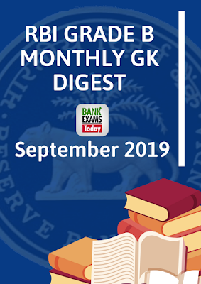 RBI Grade B Monthly GK Digest: September 2019